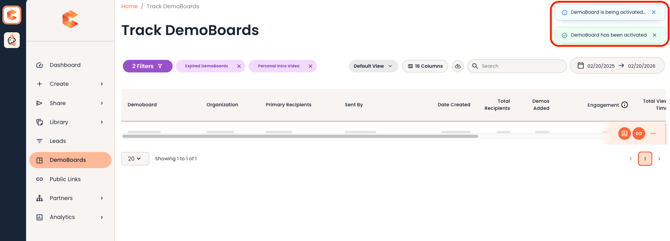 Activate DemoBoard Step 3