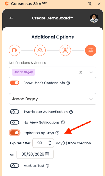 Expiration Option Snap